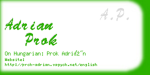 adrian prok business card